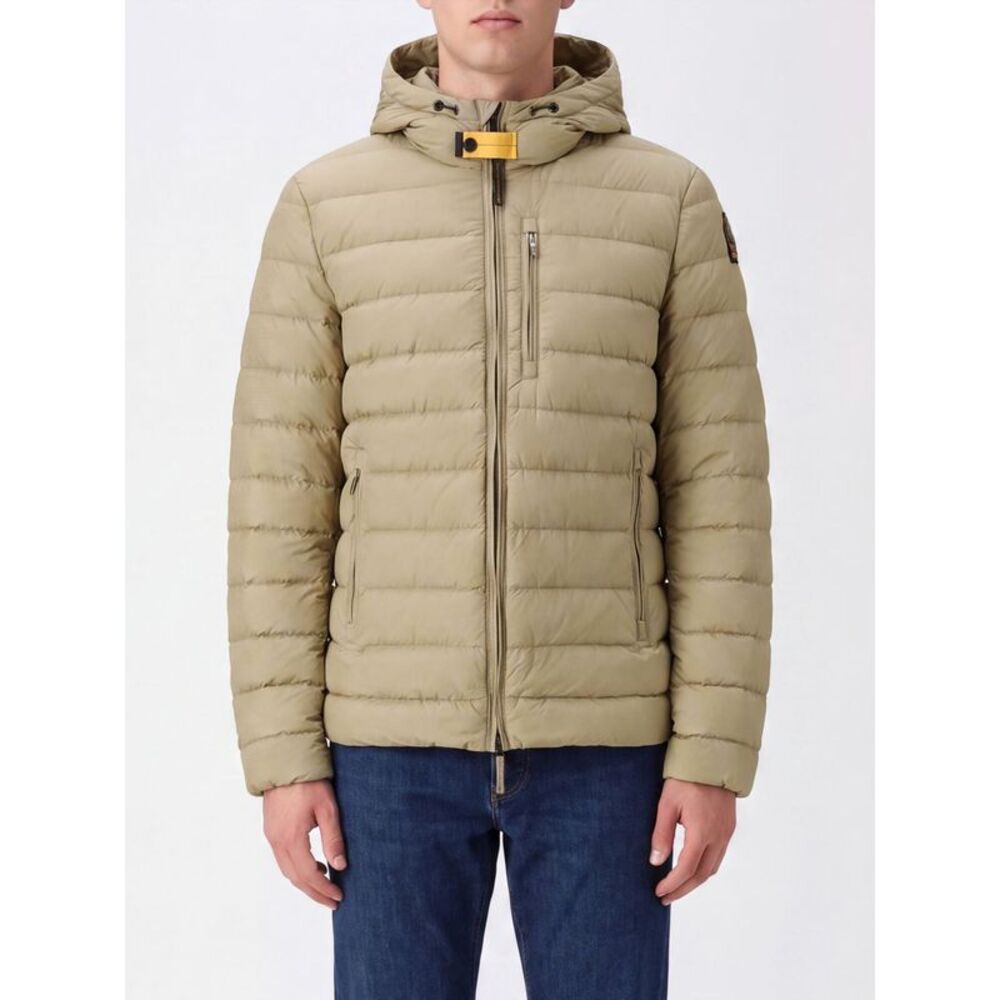 Parajumpers Men Hooded Quilted Nylon Down Jacket Parajumpers With Zip Closure